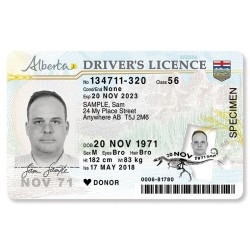 Alberta-CAN Dirver license