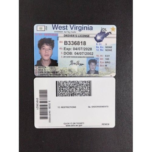 West Virginia(WV) Dirver license
